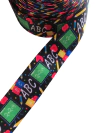Fita gorgurão estampada abc 38mm - 1 metro