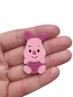 Aplique Leitão (ursinho pooh) acrílico - 1 unidade