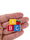 Aplique cubo abc emborrachado - 1 unidade