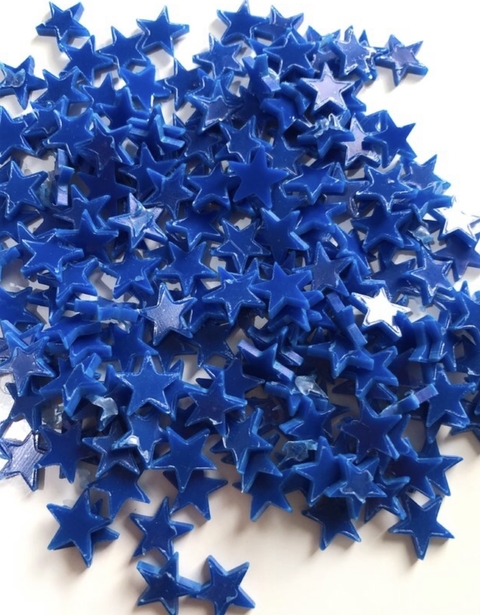 Aplique mini estrela acrílico 1cm - 10 unidades - comprar online