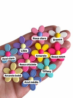 Aplique flor Pespontada (2,5cm) emborrachado - 1 unidade - comprar online