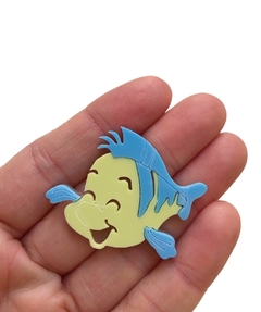 Aplique peixe linguado acrílico - 1 unidade