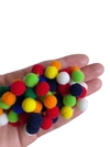 Pompom 10mm tons escolares sortido - 100 unidades