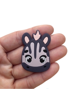 Aplique animais zebra emborrachada - 1 unidade