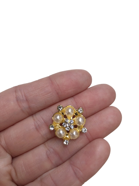 Aplique chaton com strass metal - 1 unidade