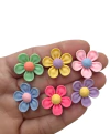 Aplique mini flor - 6 unidades (1 de cada cor)