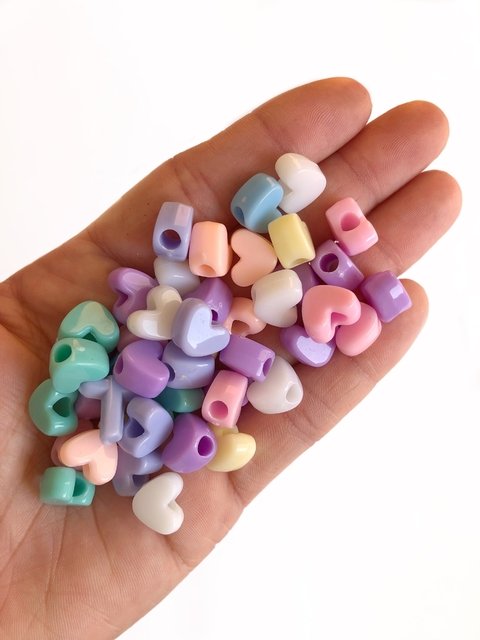 Miçanga coração candy - 25 gramas