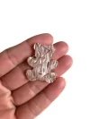 Aplique urso acrílico madrepérola - 1 unidade