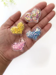 aplique coração com estrela - 1 unidade