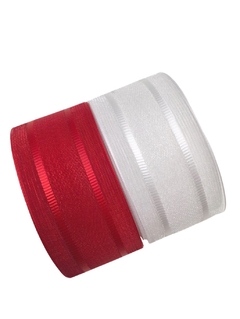 Fita importada organza trabalhada 38mm
