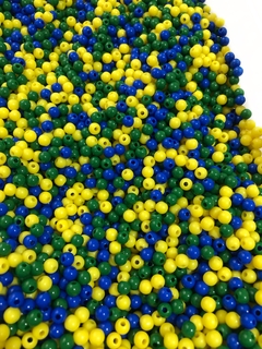 Conta 6mm sortida cores do Brasil - 50 gramas