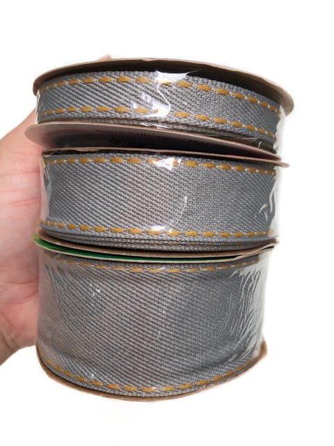 Fita sinimbu jeans cinza - 10 metros