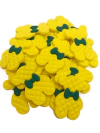 Aplique ursinho emborrachado amarelo - 1 unidade