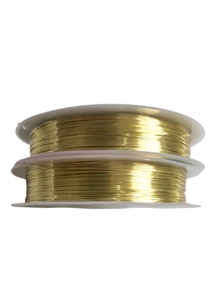 Fio arame cabelo de anjo copper wire dourado claro (0.5mm) - 01 rolo com 6 metros - comprar online
