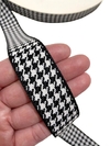 Fita pied poule preta 25mm - 1 metro