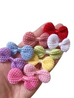 Aplique mini laço de crochê - 1 unidade