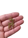 Aplique mini rena dourada glitter - 1 unidade