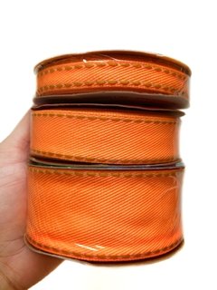 Fita sinimbu jeans laranja neon - 10 metros