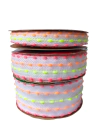 Fita sinimbu pesponto pompom neon - 10 metros
