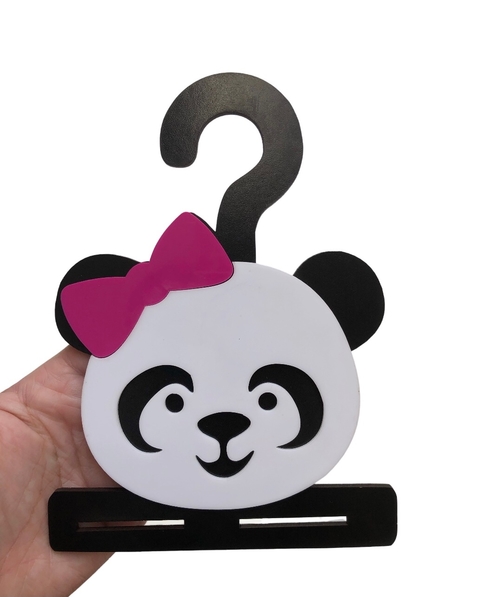 Cabide porta laço panda mdf e acrílico - 1 unidade