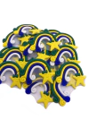 Aplique estrela arco-íris emborrachada - 1 unidade