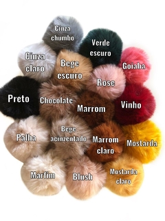 Pompom pelo alto grande (7cm á 8cm) - 1 unidade - Hello Apliques