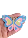 Aplique borboleta grande curvada azul acrílico - 1 unidade - comprar online