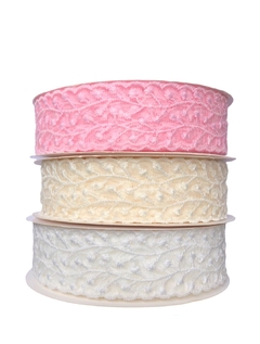 Fita renda ramos 38mm - 2 metros
