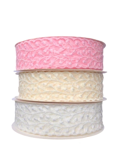 Fita renda ramos 38mm - 2 metros