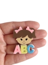 Aplique menina abc candy cabelo liso - 1 unidade