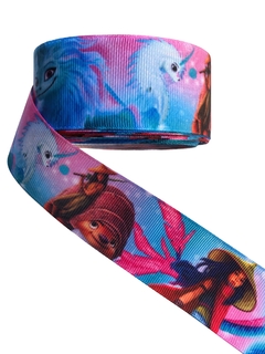 Fita gorgurão estampada Raya 38mm - 2 metros