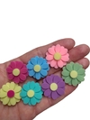 Aplique flor (2,5cm) acrílico - 1 unidade