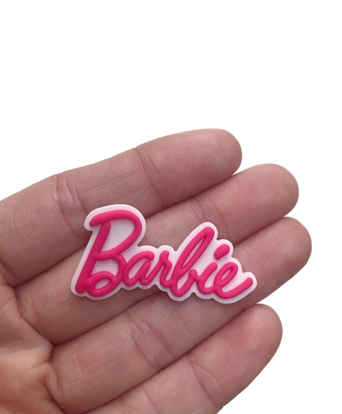 Aplique nome Barbie emborrachado - 1 unidade