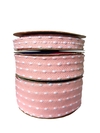 Fita sinimbu pesponto pompom rosa - 10 metros