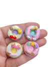 Aplique donuts fofo - 4 unidades (1 de cada igual a foto)