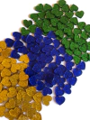 Aplique mini coração glitter em acrílico - 10 unidades