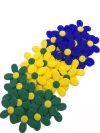 Aplique flor emborrachada - 1 unidade
