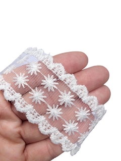 Fita renda margarida 38mm - 2 metros - comprar online