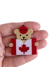 Aplique urso maple bear bandeira acrílico - 1 unidade