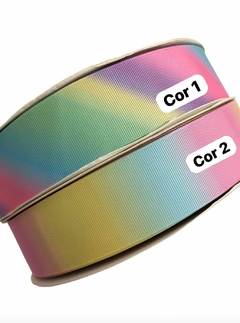 Fita gorgurão yama degradê colorida 38mm - 2 metros - comprar online