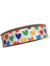 Fita yama estampada coração rabiscado 38mm - 1 metro