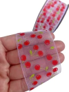 Fita organza cereja 38mm - 2 metros