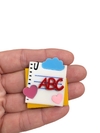 Aplique bloco de folhas abc acrílico - 1 unidade