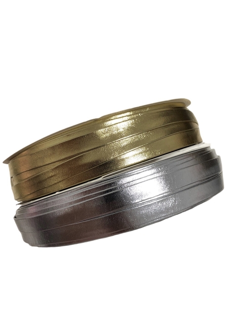 Fita courino metalizada 10mm - 1 metro