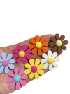 Aplique flor emborrachada - 1 unidade