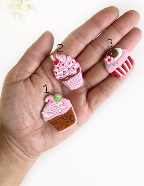 apliques cupcake - 3 unidades