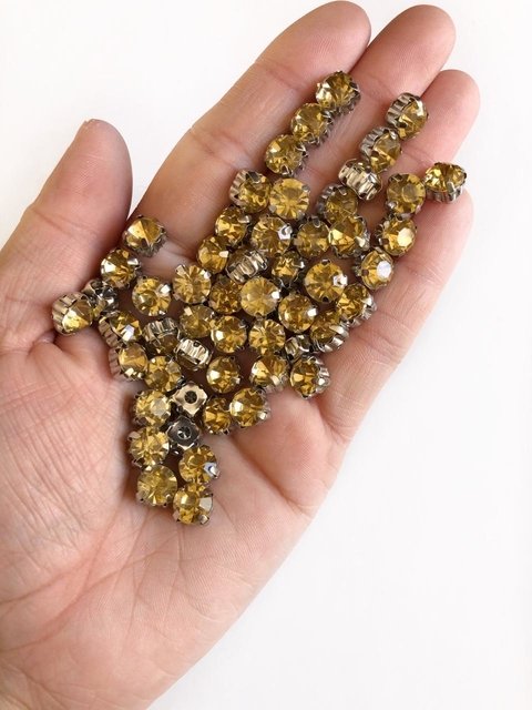 strass de acrílico mel 8mm - 50 unidades