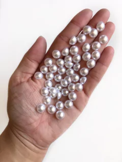 meia pérola branca 11mm - 50 unidades