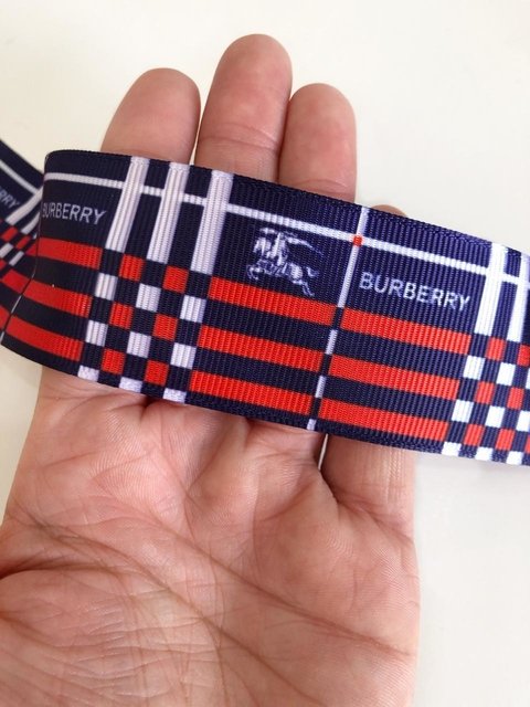 fita gorgurão sakura burberry 38mm - 2 metros