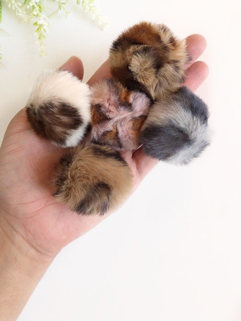 pompom bolinha mesclado - 1 unidade